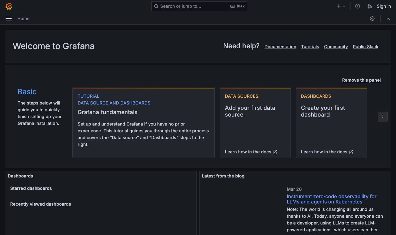 Grafana 监控页示例